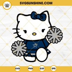 Dallas Cowboys Hello Kitty Cheerleader SVG PNG DXF EPS Cut Files