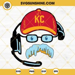 Frozen Andy Reid Mustache SVG, Andy Reid SVG, Big Red SVG