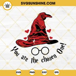 Harry Potter Valentines SVG, Sorting Hat You Are The Chosen One SVG PNG EPS DXF File