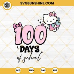 Hello Kitty 100 Days Of School SVG PNG EPS DXF Files