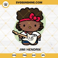Hello Kitty Jimi Hendrix SVG, Jimi Hendrix SVG PNG EPS DXF File