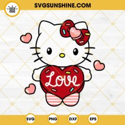 Hello Kitty Love SVG, Cute Hello Kitty Valentines Day SVG PNG DXF EPS