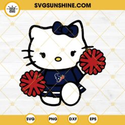 Houston Texans Hello Kitty Cheerleader SVG PNG DXF EPS Cut Files