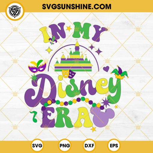 In My Disney Era Mardi Gras SVG, Mickey Mardi Gras SVG PNG DXF EPS