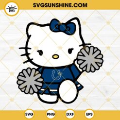 Indianapolis Colts Hello Kitty Cheerleader SVG PNG DXF EPS Cut Files