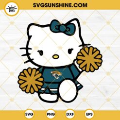 Jacksonville Jaguars Hello Kitty Cheerleader SVG PNG DXF EPS Cut Files