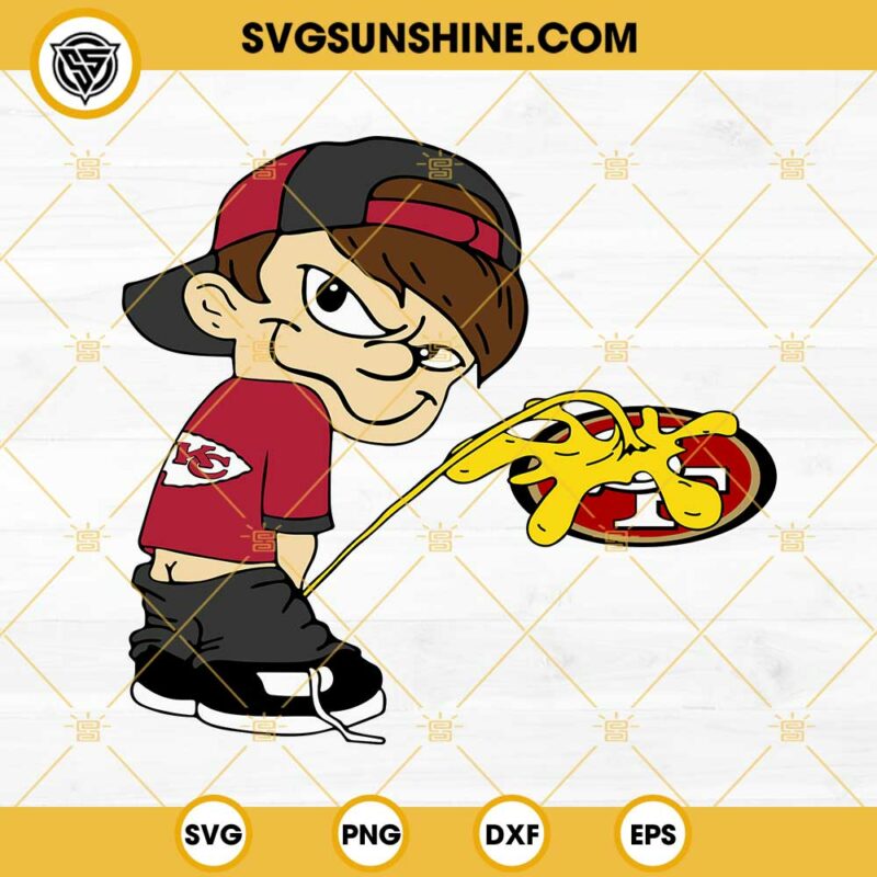 Kansas City Chiefs Calvin Peeing On San Francisco 49ers SVG PNG DXF EPS ...
