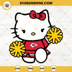 Kansas City Chiefs Hello Kitty Cheerleader SVG PNG DXF EPS Cut Files