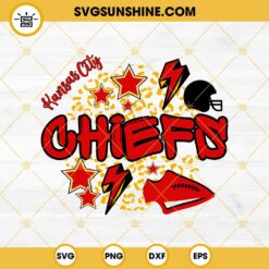Kansas City Chiefs SVG, Kansas City Chiefs Leopard Star SVG PNG EPS DXF File