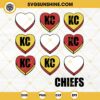 Kc Chiefs Hearts SVG, Kansas City Chiefs Conversation Hearts SVG, Kc Chiefs Valentine SVG