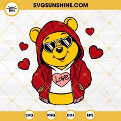 Love Heart Winnie the Pooh Svg, Valentines Day Svg, Winnie The Pooh Svg