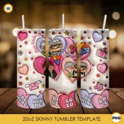 3D Jack And Sally Valentine Tumbler Wrap, Nightmare Before Christmas Valentine’s Day Tumbler Wrap