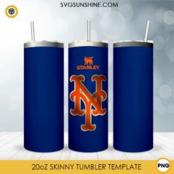 New York Mets Stanley Cup 20oz Tumbler Wrap PNG File