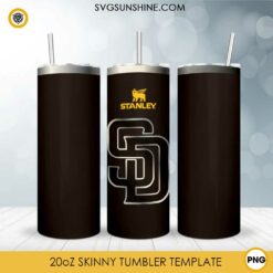 San Diego Padres Stanley Cup 20oz Tumbler Wrap PNG File