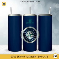Seattle Mariners Stanley Cup 20oz Tumbler Wrap PNG File