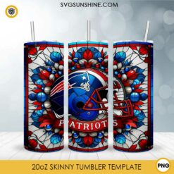 New England Patriots Football Stanley Cup 20oz Tumbler Wrap PNG File