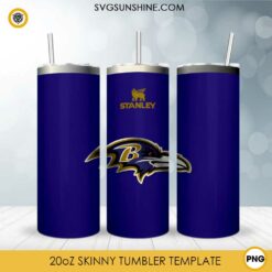 Baltimore Ravens Stained Glass Diamond Painting 20oz Tumbler Wrap PNG File