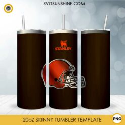 Cleveland Browns Football Stanley Cup 20oz Tumbler Wrap PNG File