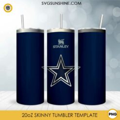 Dallas Cowboys Football Stanley Cup 20oz Tumbler Wrap PNG File