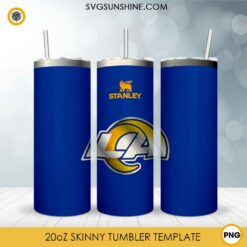 Los Angeles Rams Football Stanley Cup 20oz Tumbler Wrap PNG File