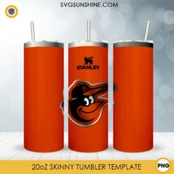 Baltimore Orioles Stanley Cup 20oz Tumbler Wrap PNG File