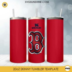 Boston Red Sox Stanley Cup 20oz Tumbler Wrap PNG File