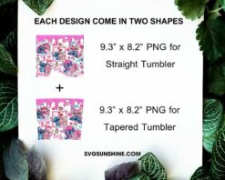 Stitch And Angel Valentine Tumbler Wrap, Stitch Valentines Day Tumbler Wrap