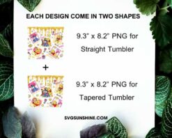 Winnie The Pooh Valentines Day Tumbler Wrap PNG Design