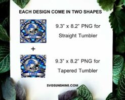 Detroit Lions Stained Glass Diamond Painting 20oz Tumbler Wrap PNG File