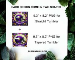 Minnesota Vikings Stained Glass Diamond Painting 20oz Tumbler Wrap PNG File