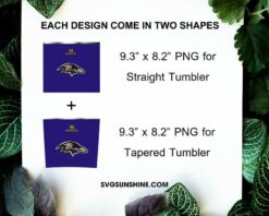 Baltimore Ravens Football Stanley Cup 20oz Tumbler Wrap PNG File