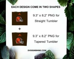 Cleveland Browns Football Stanley Cup 20oz Tumbler Wrap PNG File