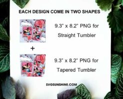 3D Inflated Mickey And Minnie Valentines Day Tumbler Wrap