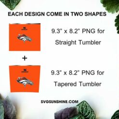 Denver Broncos Football Stanley Cup 20oz Tumbler Wrap PNG File