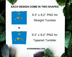 Los angeles Chargers Football Stanley Cup 20oz Tumbler Wrap PNG File