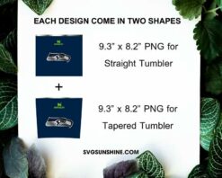 Seattle Seahawks Football Stanley Cup 20oz Tumbler Wrap PNG File
