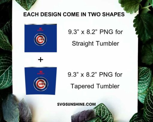 Chicago Cubs Stanley Cup 20oz Tumbler Wrap PNG File