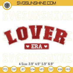 Lover Era Embroidery Designs, Taylor Swift Valentine Embroidery Design Files
