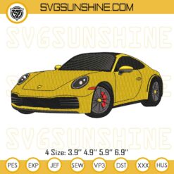 Porsche 911 GT3 RS Sports Car Embroidery File