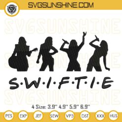 Swiftie Friends Embroidery Designs, Taylor Swift Embroidery Files
