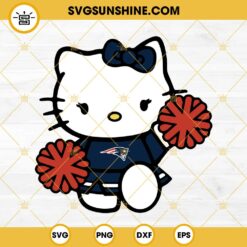 New England Patriots Hello Kitty Cheerleader SVG PNG DXF EPS Cut Files