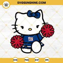 New York Giants Hello Kitty Cheerleader SVG PNG DXF EPS Cut Files