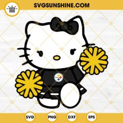 Pittsburgh Steelers Hello Kitty Cheerleader SVG PNG DXF EPS Cut Files