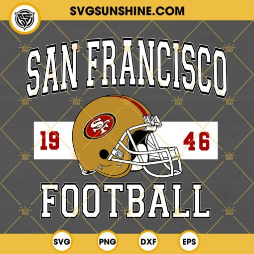 San Francisco 1946 Football SVG, 49ers Helmet SVG, San Francisco 49ers SVG