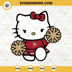 San Francisco 49ers Hello Kitty Cheerleader SVG PNG DXF EPS Cut Files