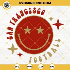 San Francisco Football Smiley Face SVG, 49ers SVG, San Francisco 49ers SVG