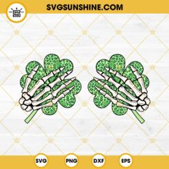 Skeleton Hands Over Boobs St Patrick’s Day SVG, Irish Funny SVG PNG EPS DXF File