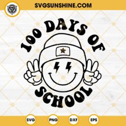Smiley Face 100 Days Of School SVG PNG EPS DXF Files