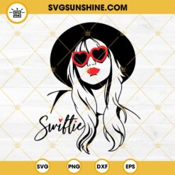 Swiftie SVG, Taylor Swift Face Heart Glass SVG PNG EPS DXF File