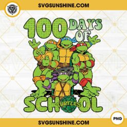 Teenage Mutant Ninja Turtles 100 Days of School PNG File Designs